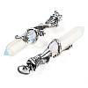 Natural & Synthetic Mixed Gemstone Faceted Double Termimal Pointed Big Pendants G-P547-03AS-A-3