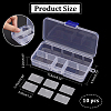 10 Grids Plastic Bead Storage Containers CON-WH0086-053A-2
