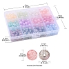 300Pcs 12 Colors Translucent Crackle Glass Beads Strands CCG-YW0001-14-4
