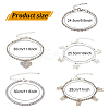 ANATTASOUL 5Pcs 5 Style Clear Cubic Zirconia Tennis Anklets Set AJEW-AN0001-01-2