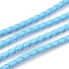 Braided Cowhide Leather Cord NWIR-N005-01N-4mm-3