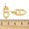 Brass Fold Over Clasps KK-Z044-09G-3