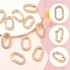 10Pcs Zinc Alloy Crystal Rhinestone Spring Gate Rings FIND-SC0019-51A-3