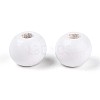 Spray Painted Round Natural Schima Wood Beads WOOD-T032-6mm-30-3