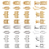 32 Sets 8 Styles Ion Plating(IP) 304 Stainless Steel Box Clasp FIND-PH0020-89-1