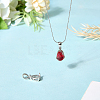 2Pcs Rhodium Plated Sterling Silver Pendant Cabochon Settings STER-BBC0008-82-4
