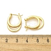 Two-layer Oval Brass Enamel Hoop Earrings EJEW-S252-03B-G-5