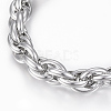 Tarnish Resistant 201 Stainless Steel Rope Chain Bracelets BJEW-F292-09P-2