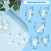 10Pcs 5 Style Natural Trochid Shell/Trochus Shell Pendants SSHEL-FH0001-18-2