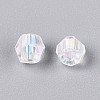Transparent Spray Painted Glass Beads EGLA-N018-4mm-12-3