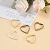 Rack Plating Alloy Open Back Bezel Pendants PALLOY-TA0001-28-5