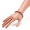 Round Natural Agate Stretch Beaded Bracelets BJEW-JB08196-01-3