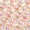 UV Plating Transparent Rainbow Iridescent Acrylic Beads OACR-F004-01A-1