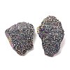 Electroplated Natural Druzy Quartz Crystal Cluster Ornaments RABO-PW0001-179B-4