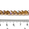 Electroplate Transparent Glass Beads Strands EGLA-A035-T6mm-L04-4