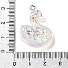 Transparent Resin Pendants RESI-H036-01E-3