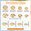 40Pcs 4 Styles 1-Hole Brass Buttons BUTT-AR0001-21-2
