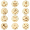 12Pcs 12 Styles Wood Pendants WOOD-FS0001-25-1