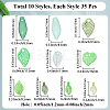 350Pcs 10 Styles Transparent Acrylic Pendants OACR-PA0001-23-2