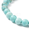 Faceted Glass & Synthetic Turquoise(Dyed) Stretch Beaded Bracelets Sets BJEW-TA00202-03-7