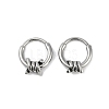 Knot 316 Surgical Stainless Steel Hoop Earrings EJEW-G416-30AS-4