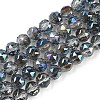 Transparent Electroplate Glass Beads Strands EGLA-N002-34C-C22-1