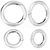 2Pcs 2 Styles 925 Sterling Silver Spring Gate Rings STER-BBC0006-46-1