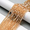 Transparent Electroplate Glass Beads Strands LS-EGLA-A039-T4mm-A18-2