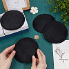 Imitation Hemp Round Fascinator Hat Base for Millinery AJEW-WH0472-45A-02-3