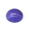 Dyed Natural Striped Agate/Banded Agate Cabochons X-G-R348-16mm-04-2