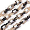 Opaque Two Tone Cellulose Acetate(Resin) Cable Chains KY-T020-05-A01-2