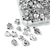 60Pcs 12 Style Tibetan Style Alloy European Beads TIBEB-FS0001-05-4