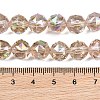 Transparent Electroplate Glass Beads Strands EGLA-N002-34C-B08-3