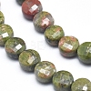 Natural Unakite Beads Strands G-D0003-A32-3
