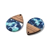 Resin and Walnut Pendants FIND-R051-15H-2