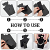 Velvet and Cardboard Side Face Profile Necklace Displays CON-WH0105-09-3