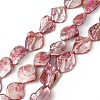 AB Color Plated Natural Freshwater Shell Beads Strands BSHE-G033-03A-1