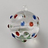 Round Glass Ceiling Fan Pull Chain Decoration GLAA-WH0039-40A-1