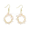 Natural Rose Quartz Dangle Earrings EJEW-JE06000-1