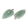 Natural Green Aventurine Pendants G-Q601-47F-2