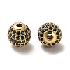 925 Sterling Silver Micro Pave Cubic Zirconia Beads STER-H110-24C-04G-2