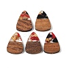 Resin & Wood Pendants WOOD-S061-02K-1