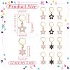 Alloy Enamel Star Pendant Locking Stitch Markers HJEW-AB00115-2