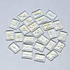 Spray Painted Glass Cabochons G-T122-27C-1