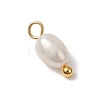 Natural Freshwater Pearl Potato Charms PALLOY-JF03202-01-4