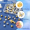 90Pcs 3 Colors Tibetan Style Alloy Beads TIBEB-YW0001-41-5