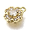 Rack Plating Brass Micro Pave Cubic Zirconia Charms KK-M014-05G-2