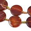 Natural Banded Agate Coin Beads Strands GG-CBAE0EB-06F-3