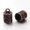 Tibetan Style Cord Ends TIBEP-LF10887YKG-R-FF-1
