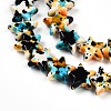 Spray Painted Synthetic Turquoise Beads Strands UNKW-T001-11K-05-2